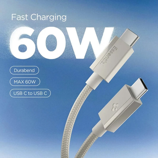 Câble de données et de charge USB-C - USB-C Spigen EB6015CC, 60W, 1,5m, Gris Titane ACA10419