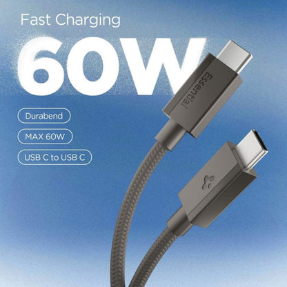 USB-C Daten- und Ladekabel - USB-C Spigen EB6015CC, 60W, 1,5m, Grau ACA10418