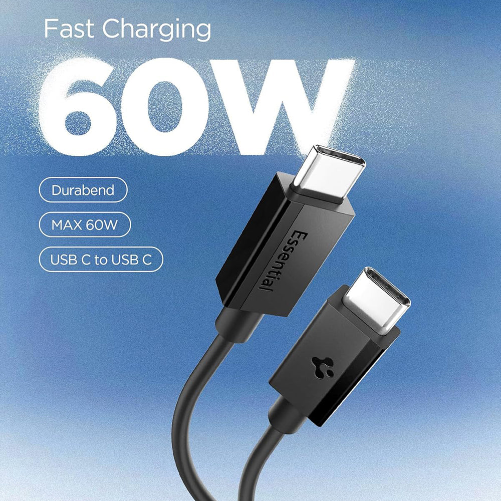 USB-C Data and Charging Cable - USB-C Spigen EB6015CC, 60W, 1.5m, Black ACA10417