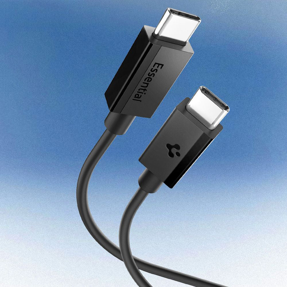 USB-C Daten- und Ladekabel - USB-C Spigen Essential, 60W, 2m, Schwarz