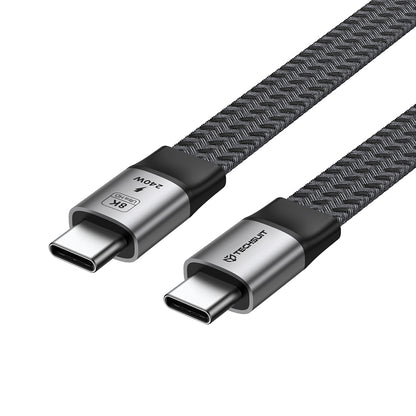 USB-C Daten- und Ladekabel - USB-C Techsuit ElysiumSync Pro CX1, 240W, 1m, Grau