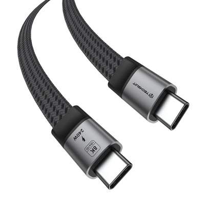 USB-C Daten- und Ladekabel - USB-C Techsuit ElysiumSync Pro CX1, 240W, 1m, Grau