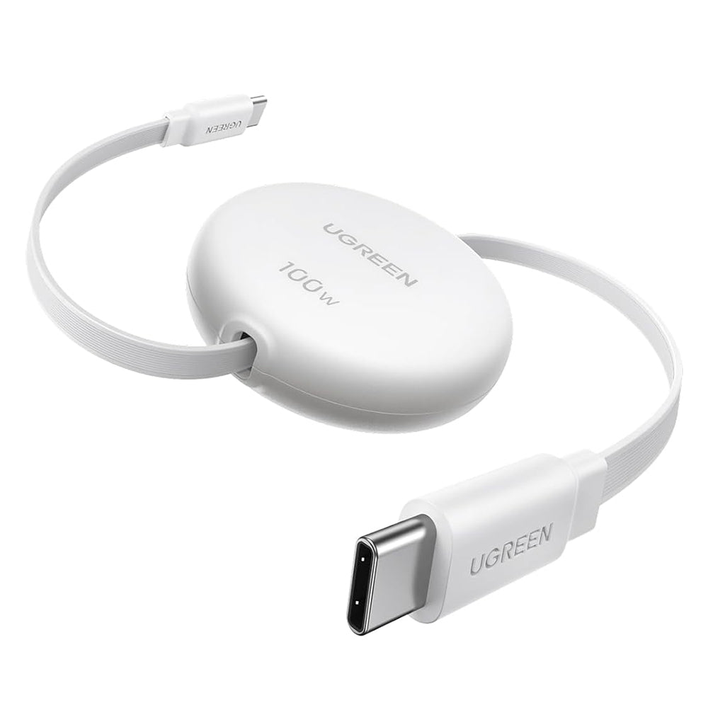 Câble de Données et de Charge USB-C - USB-C UGREEN L531, 100W, 1m, Blanc