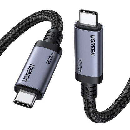 Daten- und Ladekabel USB-C - USB-C UGREEN L706 (65383), 240W, 1m, Schwarz