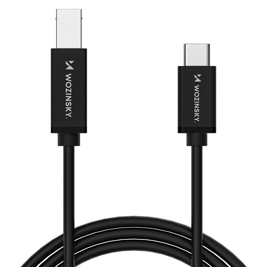Druckerkabel WZK WKDDY1S, USB-C - USB-B, 1m, Schwarz