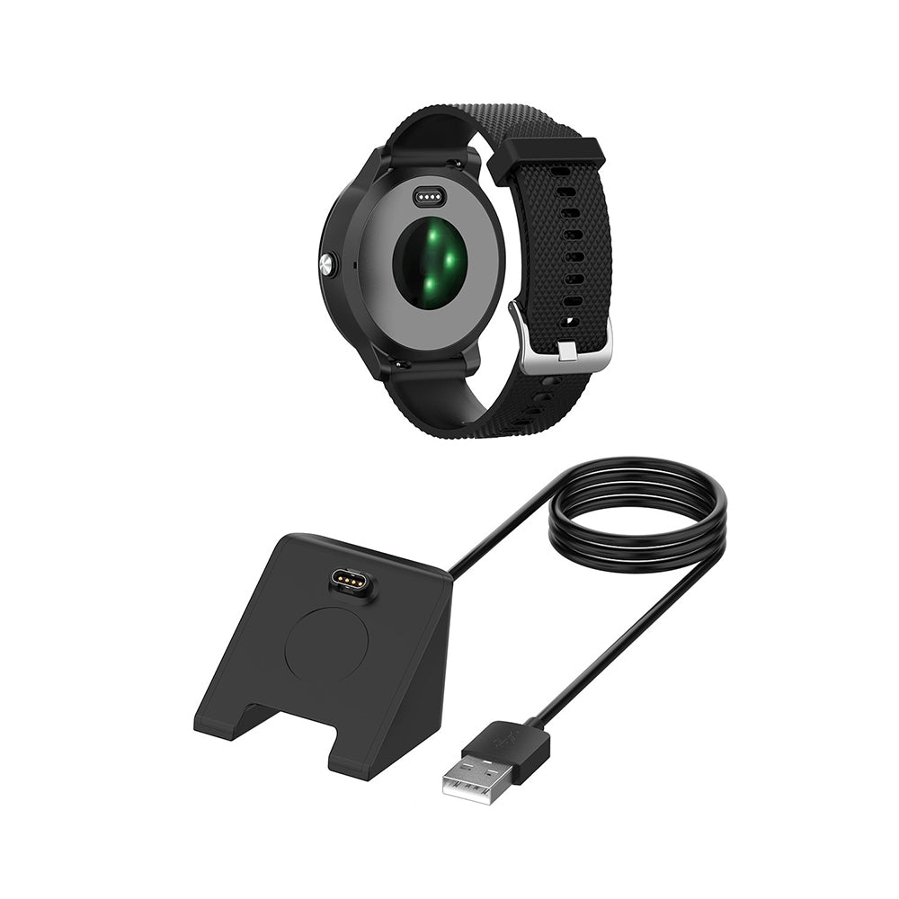 Ladekabel Techsuit TGC3 für Garmin Fenix 5 Plus / 7X / 6X / 6 / 5, USB-A, Schwarz