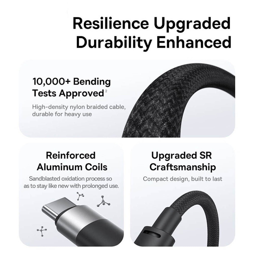 Câble de charge USB-A - Lightning / microUSB / USB-C Baseus StarSpeed 3in1, 20W, 0.6m, Noir P10319900111-00