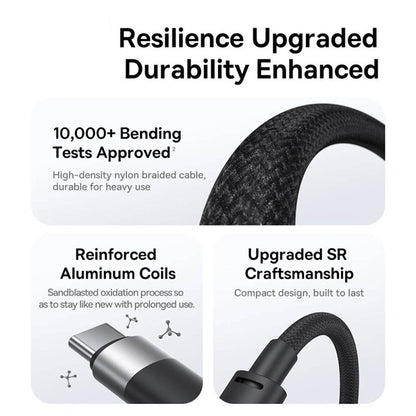 Câble de charge USB-A - Lightning / microUSB / USB-C Baseus StarSpeed 3in1, 20W, 0.6m, Noir P10319900111-00