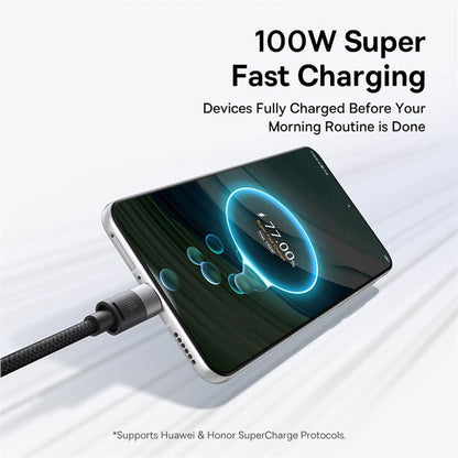 Câble de charge USB-A - Lightning / microUSB / USB-C Baseus StarSpeed 3in1, 20W, 0.6m, Noir P10319900111-00