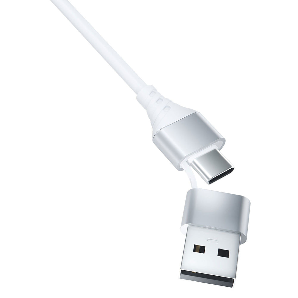 3MK Hyper 3in1 Ladekabel 1.5m | USB-A/C auf Lightning/microUSB/USB-C | Weiß