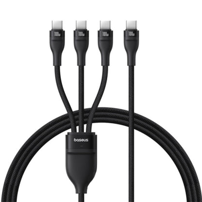 Câble de Chargement USB-C - 3 x USB-C Baseus Flash Series III 3en1, 100W, 1.5m, Noir P10377503111-00