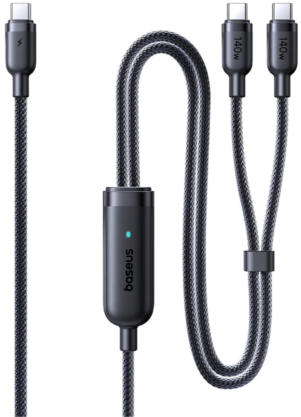 USB-C Charging Cable - 2 x USB-C Baseus Flash 4 2in1, 140W, 1.5m, Black E0426X00