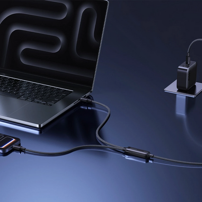USB-C Charging Cable - 2 x USB-C Baseus Flash 4 2in1, 140W, 1.5m, Black E0426X00
