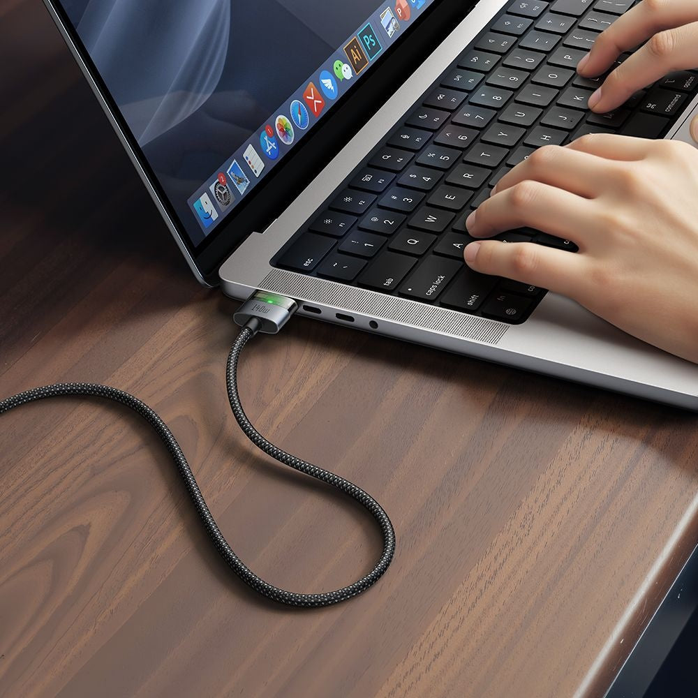 Ladekabel McDodo CA-2070, USB-C - MagSafe 3, 140W, 2m, Schwarz