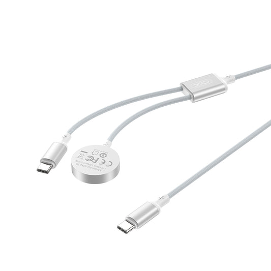 Chargeur sans fil XO Design CX030 pour Apple Watch Series, USB-C, Blanc