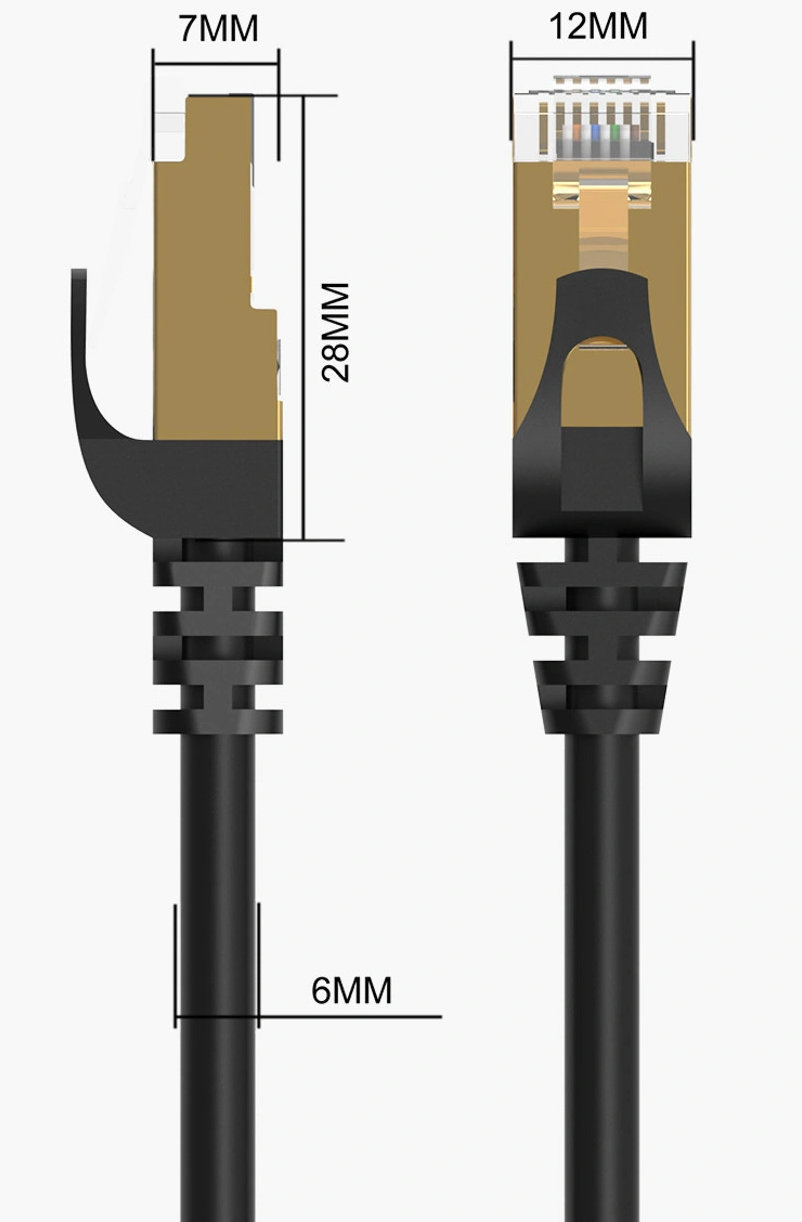 Orico PUG-C7 Netzwerkkabel, UTP, Cat7, 5m, Schwarz