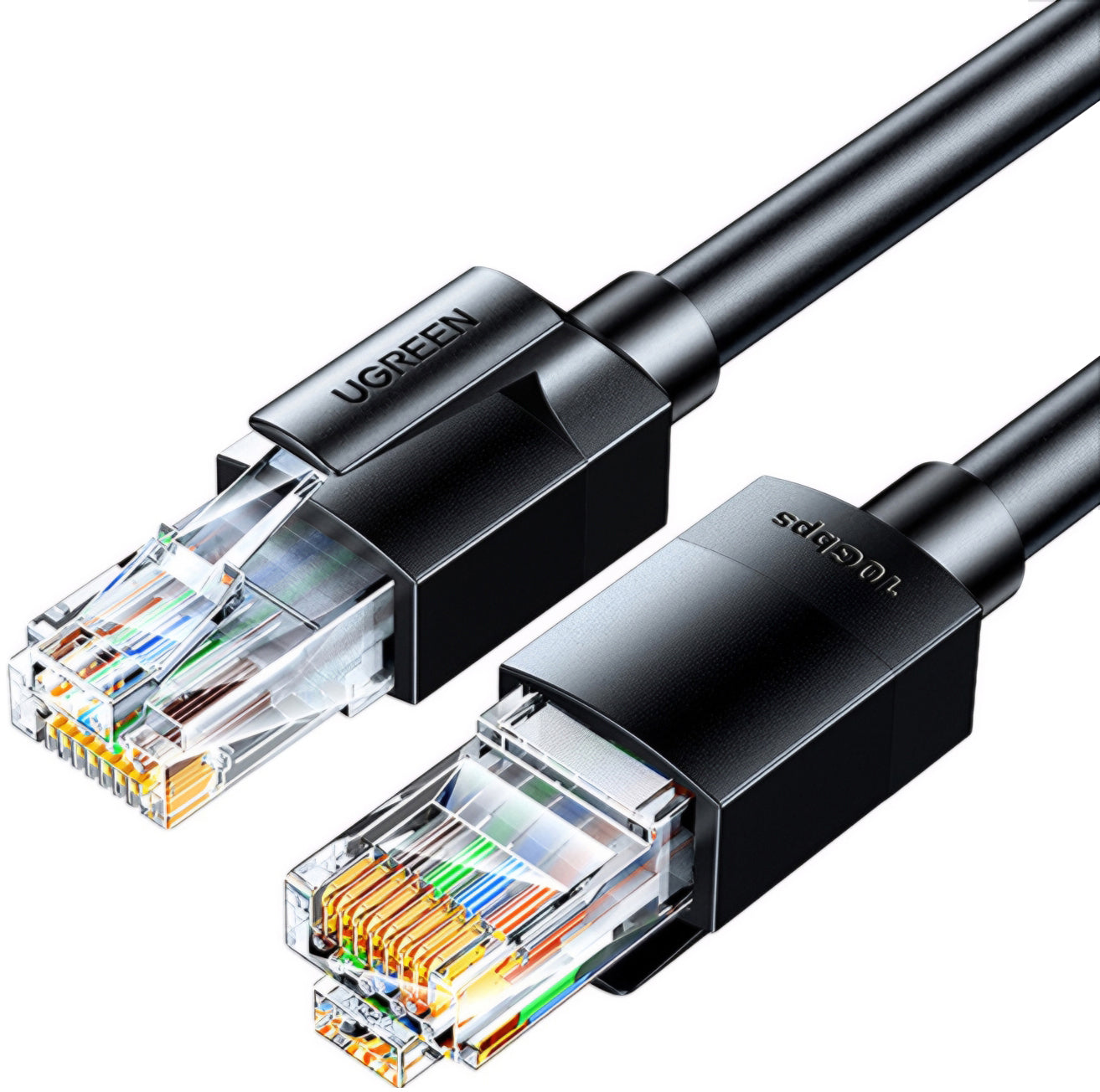 UGREEN NW315 Netzwerkkabel, UTP, Cat6A, 1m, Schwarz