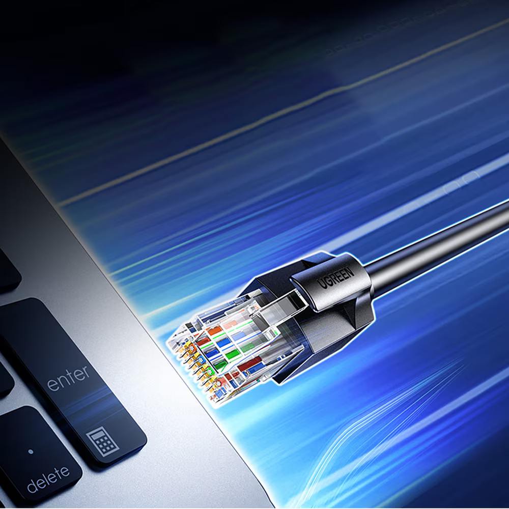 Câble Réseau UGREEN NW316, UTP, Cat6, 8m, Noir