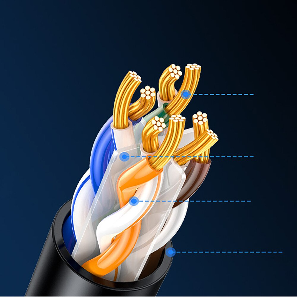 Câble Réseau UGREEN NW316, UTP, Cat6, 8m, Noir