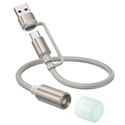 Led-Kabel HOCO UA38C, USB-C / USB-A, 0,3m, Gold