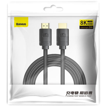 Baseus High Definition Videokabel, HDMI - HDMI, 8K, 2m, Schwarz CAKGQ-K01