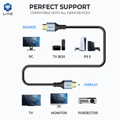 Lito HD119 Video Cable, HDMI - HDMI, 8K, 1.8m, Black