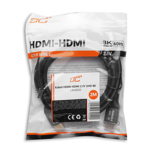 LTC Gold Videokabel, HDMI - HDMI, 8K, 2m, Schwarz