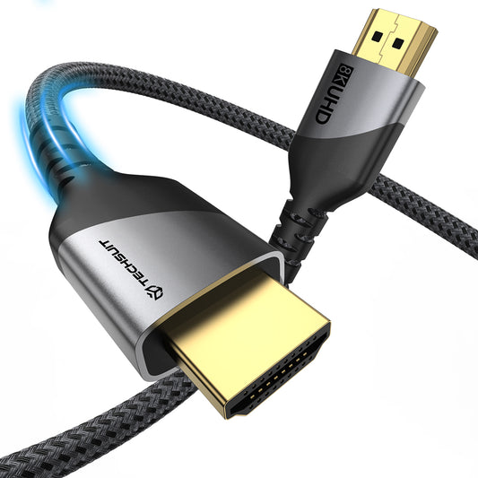 Câble vidéo Techsuit NexusVision Pro CX3, HDMI - HDMI, 8K, 2m, Gris