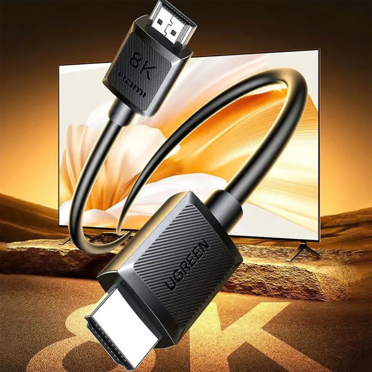 Câble Vidéo UGREEN HD175 (45434), HDMI - HDMI, 8K, 5m, Noir