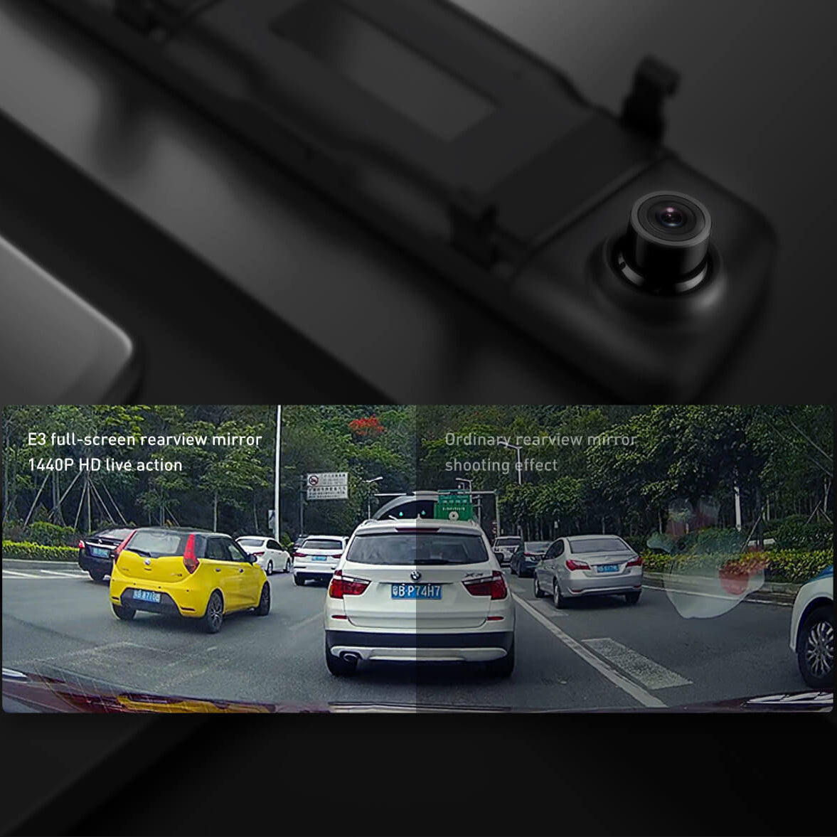Caméra Auto Avant Arrière DDPAI mola E3, 2K, Wi-Fi