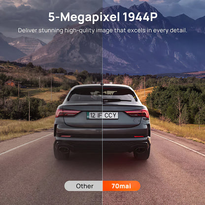Caméra Auto Avant Arrière 70mai Dash Cam A510, 3K, GPS, Wi-Fi, Écran 2 pouces