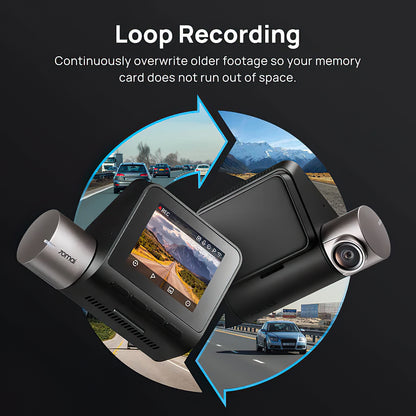Caméra Auto Avant Arrière 70mai Dash Cam A510, 3K, GPS, Wi-Fi, Écran 2 pouces