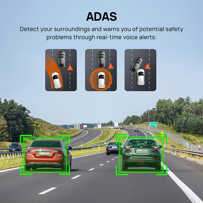 Caméra Auto Avant Arrière 70mai Dash Cam A510, 3K, GPS, Wi-Fi, Écran 2 pouces