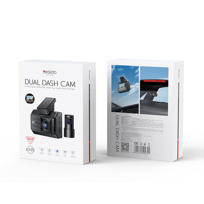 Auto-Kamera Vorne Hinten Yesido KM15, 4K, Wi-Fi, 2-Zoll-Display