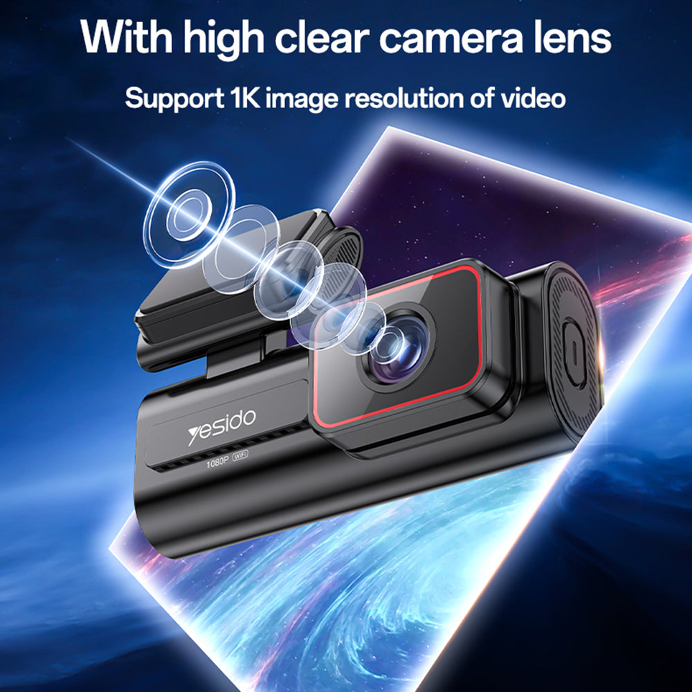 Caméra Auto Yesido KM21, 1080P, Wi-Fi, Affichage 1.47 pouces