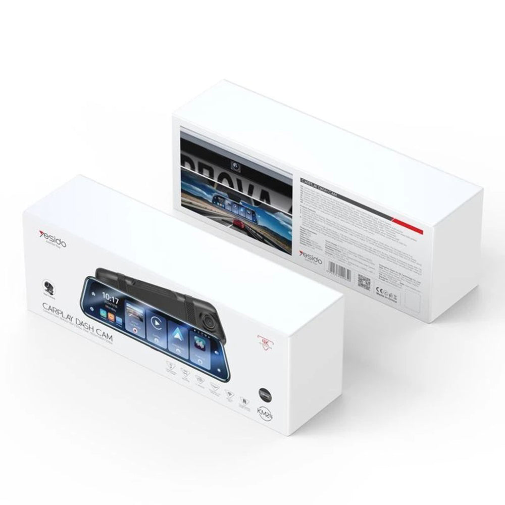 Yesido KM24 Auto-Kamera mit Carplay / Android Auto, 4K, 9.66 Zoll Display