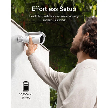 Caméra de Surveillance Baseus Solar S1, Wi-Fi, 2K, IP67, Panneau Solaire, Extérieur S0SW002130