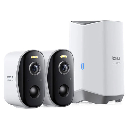 Caméra de Surveillance Baseus N1 Plus, Wi-Fi, 2K, IP67, Extérieur, Set 2 pièces S0TW012131