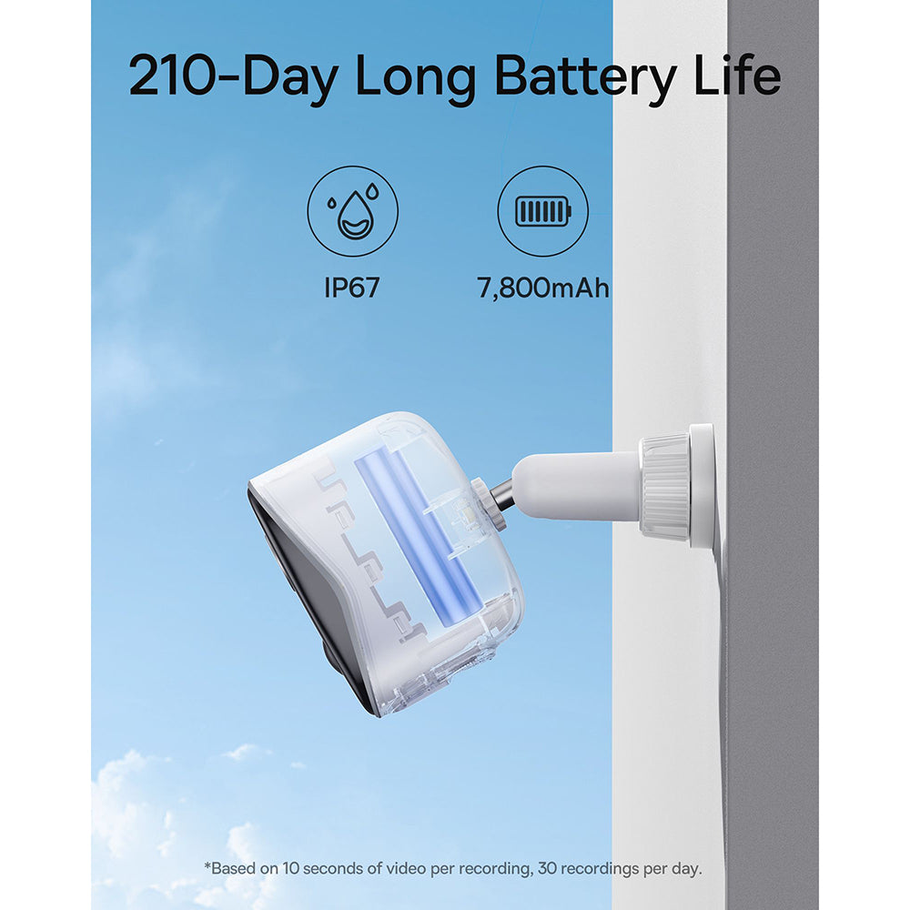 Überwachungskamera Baseus N1, Wi-Fi, 2K, IP67, Außenbereich, Weiß S0TZ002130