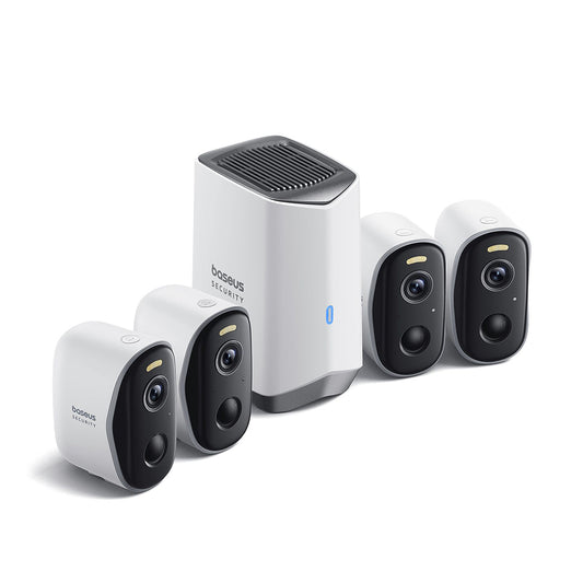 Baseus N1 Überwachungskamera, Wi-Fi, 2K, IP67, Außenbereich, Set 4 Stück ACSLH-01