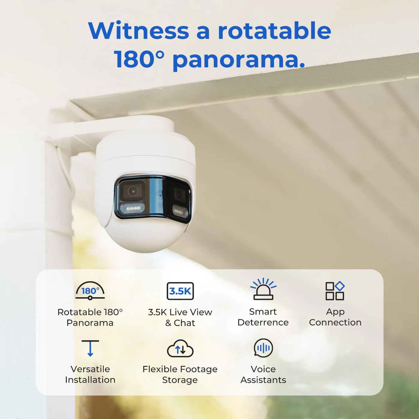 Überwachungskamera iMILAB EC6 Panorama, Wi-Fi, 3.5K, IP66, Außenbereich CMSXJ115A