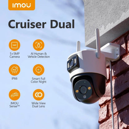 Imou Cruiser Dual Überwachungskamera, Wi-Fi, 2,8K + 2K, IP66, Außenbereich IPC-S7XP-8M0WED-0360B