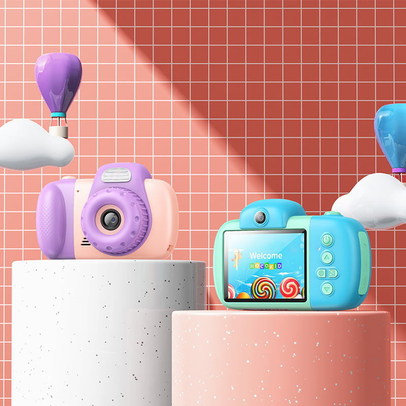 Digitalkamera HOCO DV201 Kids, 1080P, 2MP, Blau