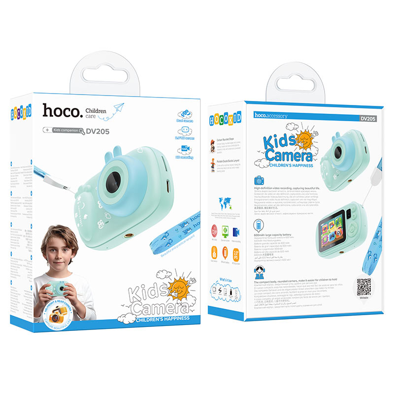 Appareil Photo Numérique HOCO DV205 Kids, 720P, 1MP, Bleu