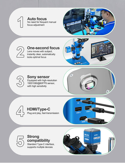 Caméra Microscope Relife MC3 Pro, 1080P