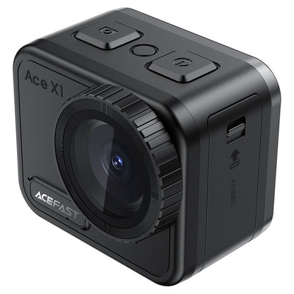 Sportkamera Acefast X1, 4K, Wi-Fi, Schwarz