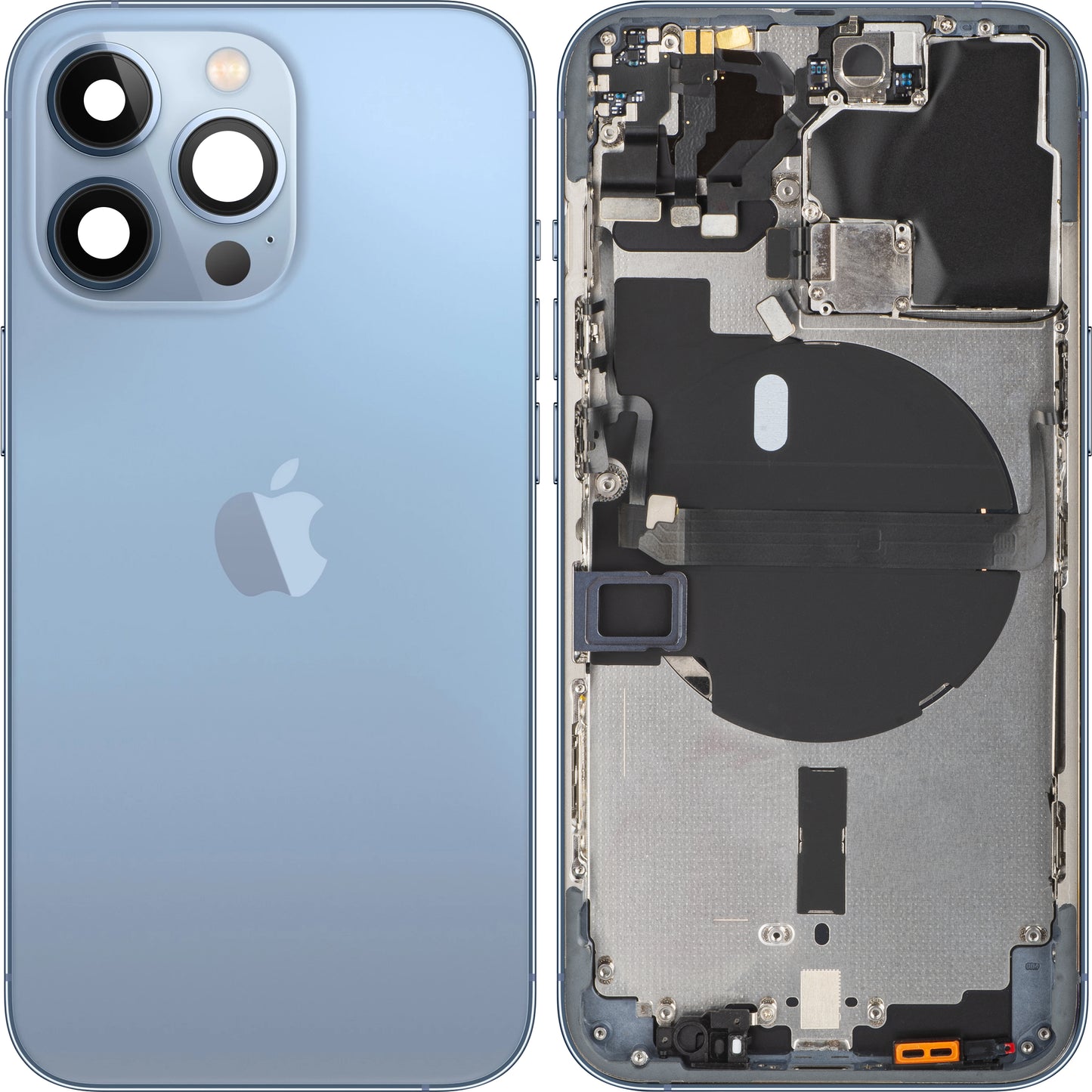 Apple iPhone 13 Pro Batteriefachabdeckung, mit halbem Gehäuse, blau (Sierra Blau), Swap 