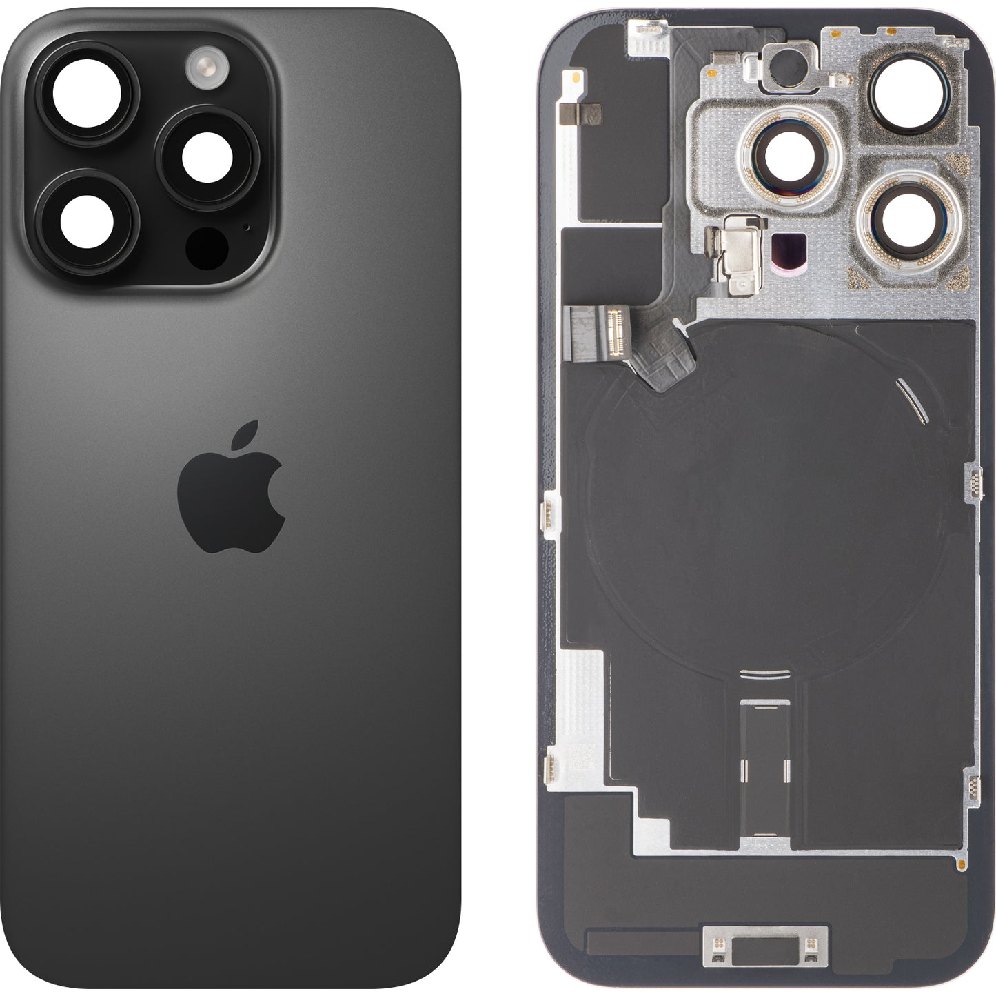 Akkuabdeckung Apple iPhone 16 Pro, Schwarz (Black Titanium), Swap