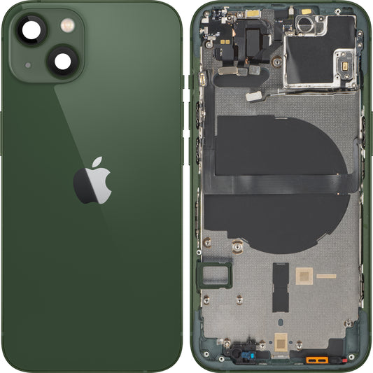 Apple iPhone 13 Battery Cover, With Middle Frame, Green, Swap