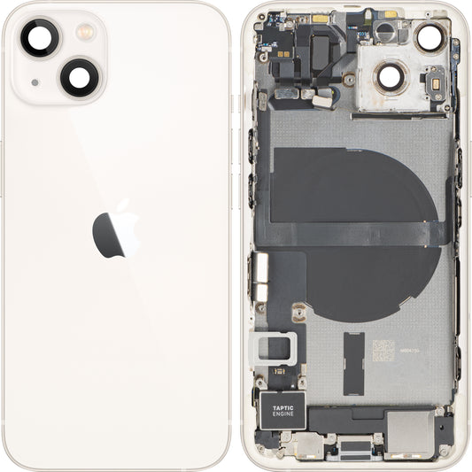 Couvercle de batterie Apple iPhone 13, avec coque intermédiaire, pièces complètes, blanc (Starlight), échange